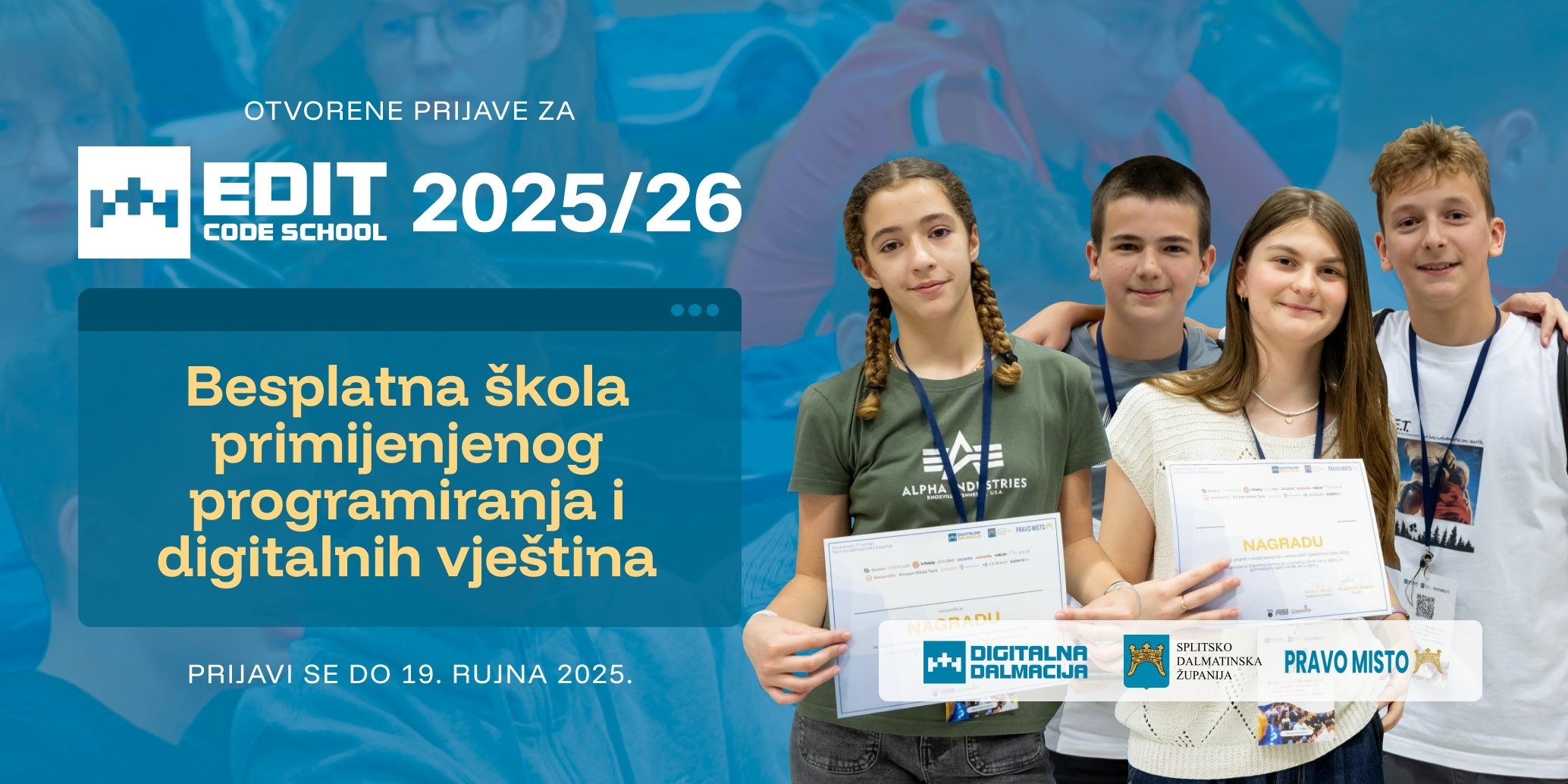 Prijave za EDIT CodeSchool 2025./2026.
